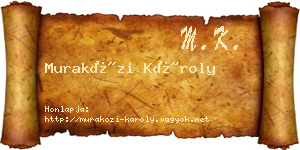 Muraközi Károly névjegykártya