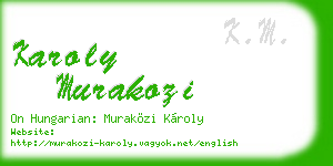 karoly murakozi business card