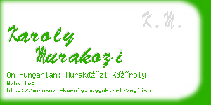 karoly murakozi business card